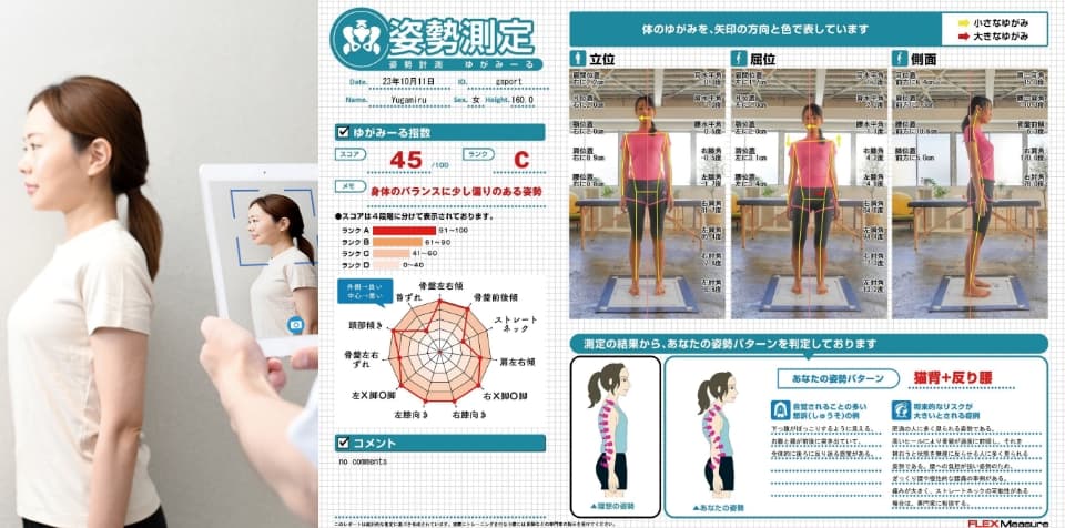 姿勢測定・骨格診断の様子